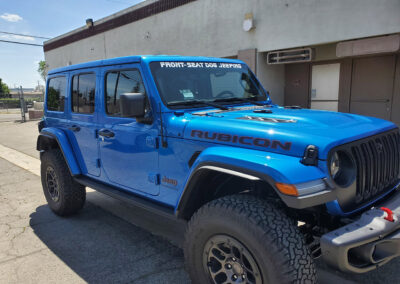 We did a multi-step correction to take out all defects from the factory and the dealer before ceramic coating this 2023 Jeep wrangler with our 7-year ceramic coating. We also added our promotional ceramic glass coating for free (normally a $150.00 Value).