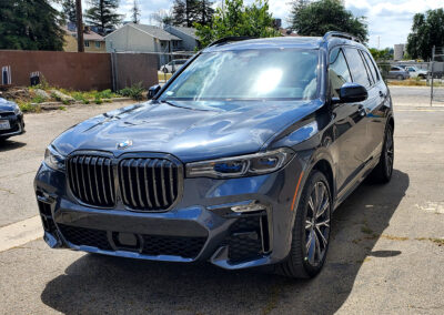 We did a multi-step paint correction on this used 2022 BMW X7 before applying our 7-year ceramic coating. We also added our promotional ceramic glass coating for free (normally a $150.00 Value).