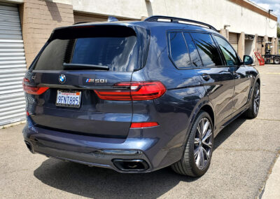 We did a multi-step paint correction on this used 2022 BMW X7 before applying our 7-year ceramic coating. We also added our promotional ceramic glass coating for free (normally a $150.00 Value).